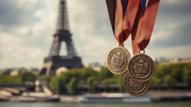 Bronzemedaillengewinnerin der Olympischen Spiele in Paris im Bodenturnen der Frauen