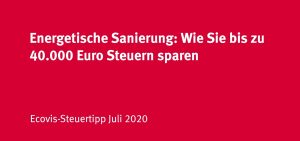energetische sanierung steuern