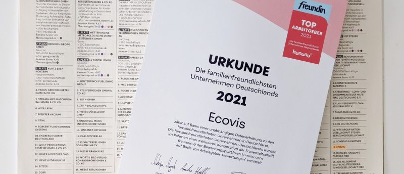 Freundin und kununu: Ecovis zählt zu Deutschlands familienfreundlichsten Arbeitgebern 2021