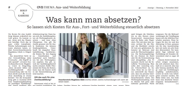 Lassen sich Aus-, Fort-, und Weiterbildungskosten steuerlich absetzen? Und wenn ja, wie?