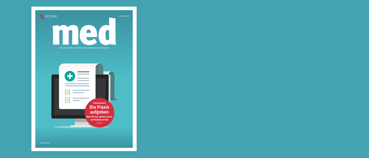 ECOVIS med – Ausgabe 3/2020 - Ecovis Deutschland